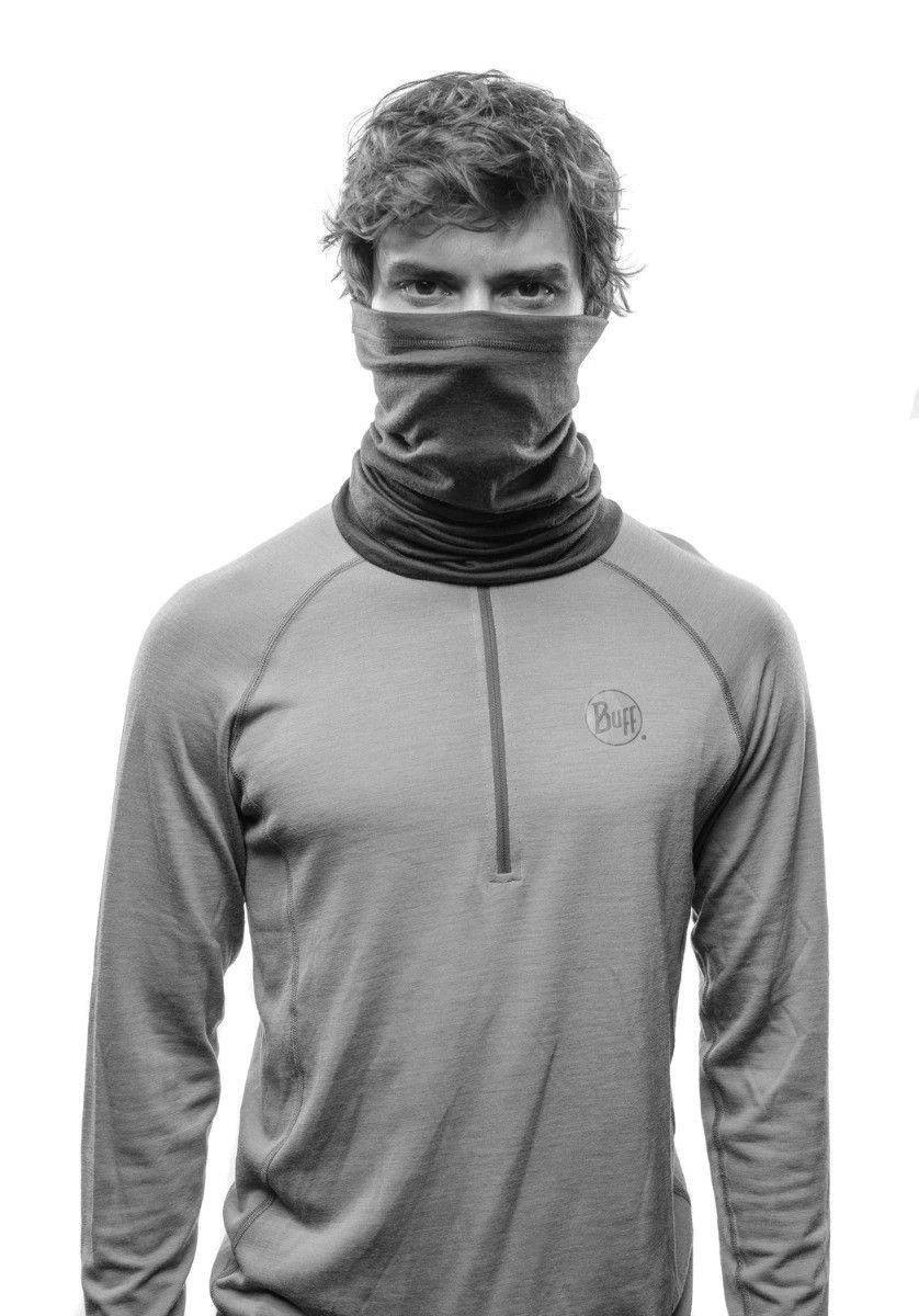 Heavyweight Merino Buff - Fog Grey / Multi Stripe - Image 4