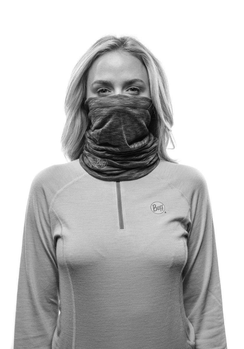 Heavyweight Merino Buff - Fog Grey / Multi Stripe - Image 6