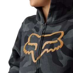 Fox Kid's Camo Pack Zip Fleece - Black Camo