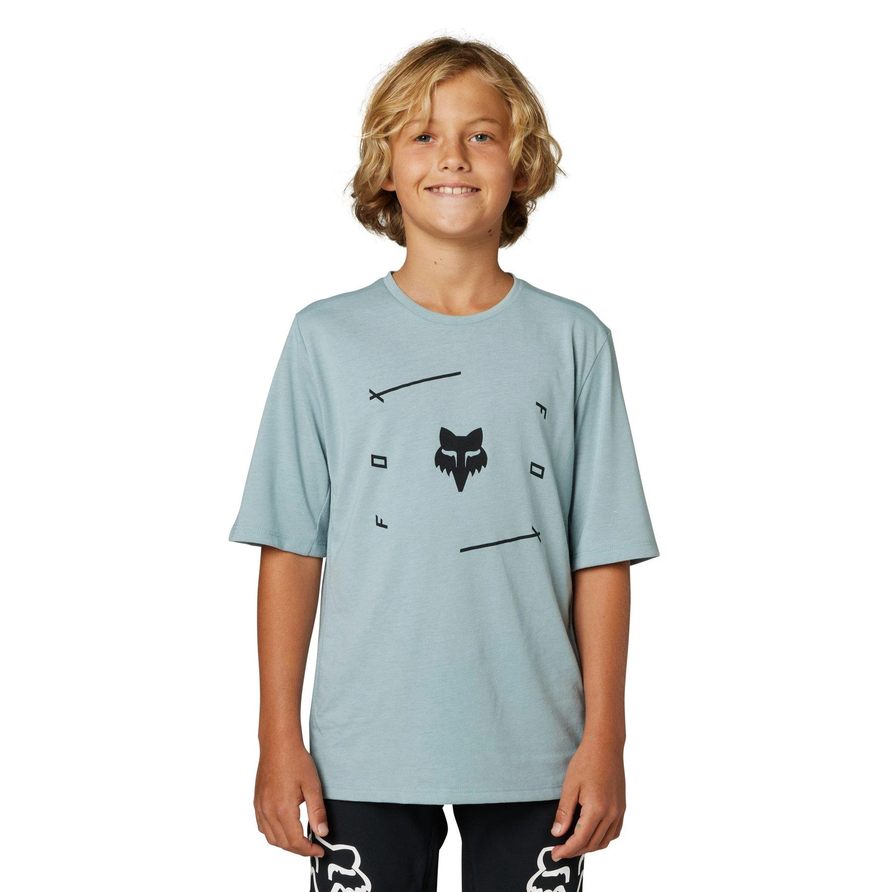 Fox Kid's Ranger Veni DriRelease S/S Jersey - Gunmetal - Image 3