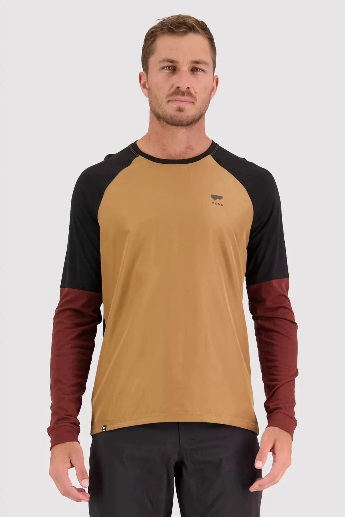 Mons Royale Men's Tarn Merino Shift Wind Jersey - Slow Bake - Image 3