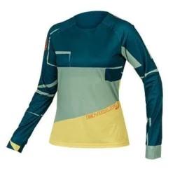 Endura Women's MT500 L/S Print Tee LTD - Deep Teal