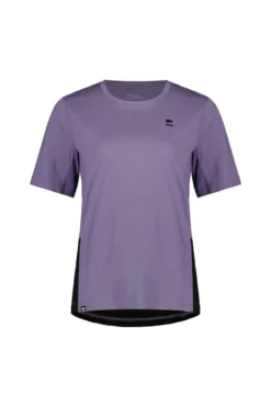 Mons Royale Women's Tarn Merino Shift Tee - Thistle / Black