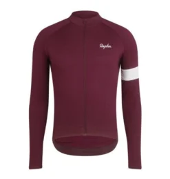 Rapha Men's Core Long Sleeve Jersey - Wine/White