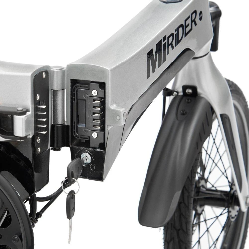 Mirider One Folding EBike - 2023 - Silver - Image 5